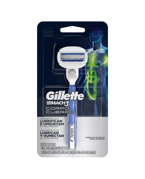 APARELHO DE BARBEAR GILLETTE MACH3 CORPO C/1 UNIDADE