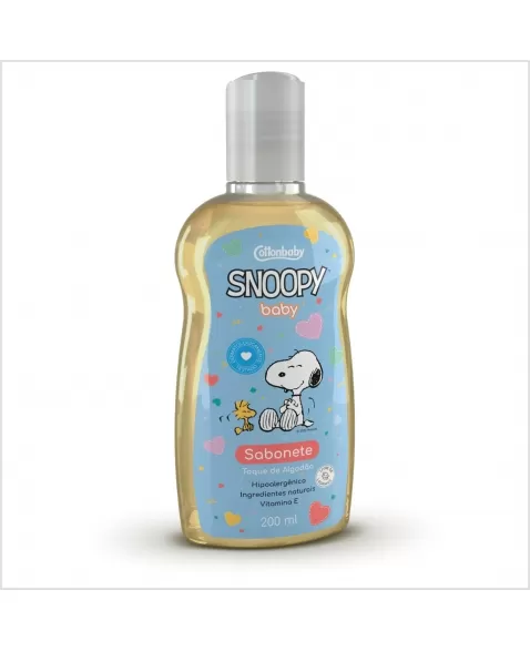 SABONETE LIQUIDO COTTONBABY SNOOPY BABY TOQUE DE ALGODÃO 200ML