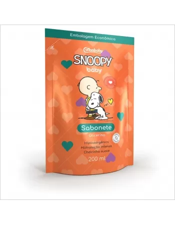 SABONETE LIQUIDO REFIL COTTONBABY SNOOPY BABY GLICERINADO 200ML