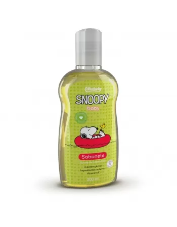 SABONETE LIQUIDO COTTONBABY SNOOPY BABY GOTAS DE CAMOMILA 200ML
