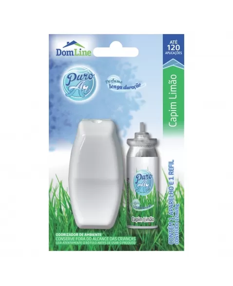 ODORIZADOR DE AMBIENTE BASTON PURO AR CAPIM LIMÃO APARELHO+REFIL 12ML/8GR