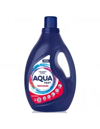 LAVA ROUPAS LIQUIDO AQUAFAST MULTIAÇÃO 3 LITROS