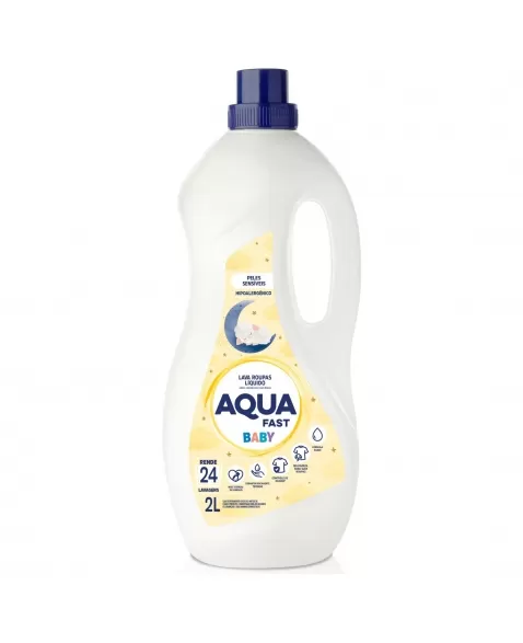 LAVA ROUPAS LIQUIDO AQUAFAST BABY 2 LITROS