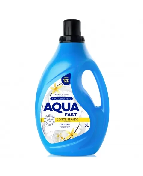 LAVA ROUPAS LIQUIDO AQUAFAST FLORES BRANCAS E BAUNILHA 3 LITROS