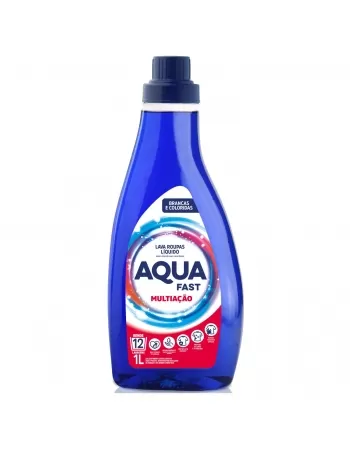 LAVA ROUPAS LIQUIDO AQUAFAST MULTIAÇÃO 1 LITRO