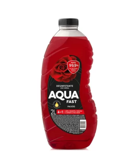 DESINFETANTE AQUAFAST PAIXÃO 2 LITROS
