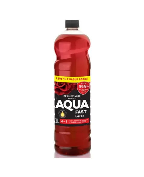 DESINFETANTE AQUAFAST PAIXÃO 1 LITRO