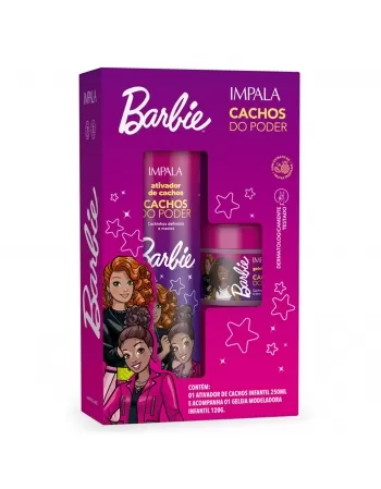 ATIVADOR DE CACHOS 250ML + GELEIA MODELADORA 120G IMPALA BARBIE CACHOS DO PODER (KIT)