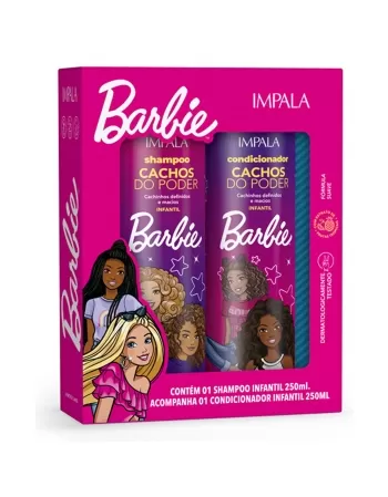 SHAMPOO 250ML + CONDICONADOR 250ML IMPALA BARBIE KIT CACHOS DO PODER