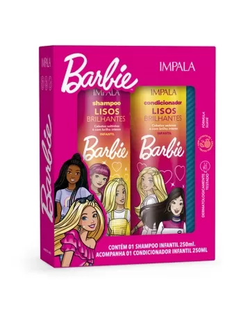 SHAMPOO 250ML + CONDICONADOR 250ML IMPALA BARBIE KIT LISOS BRILHANTES