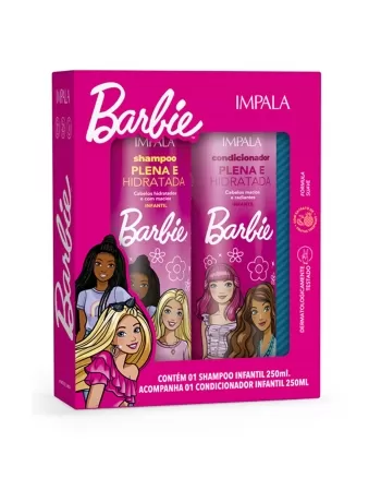 SHAMPOO 250ML + CONDICONADOR 250ML IMPALA BARBIE KIT PLENA E HIDRATADA