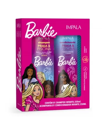 SHAMPOO 250ML + CONDICONADOR 250ML IMPALA BARBIE KIT PRAIA & PISCINA