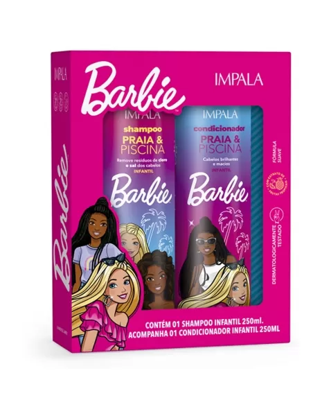 SHAMPOO 250ML + CONDICONADOR 250ML IMPALA BARBIE KIT PRAIA & PISCINA