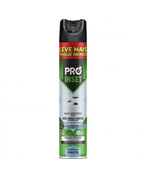 INSETICIDA PRO INSET BASTON MULTI-INSETICIDA NÃO DEIXA CHEIRO 450ML/330G