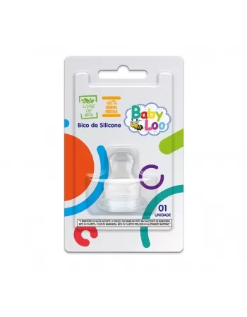 BICO PARA MAMADEIRA BABYLOO ORTODÔNTICO 100% SILICONE C/1 UNIDADE