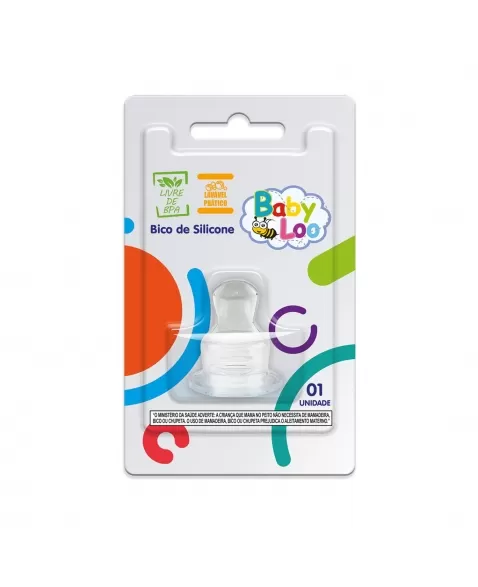 BICO PARA MAMADEIRA BABYLOO ORTODÔNTICO 100% SILICONE C/1 UNIDADE