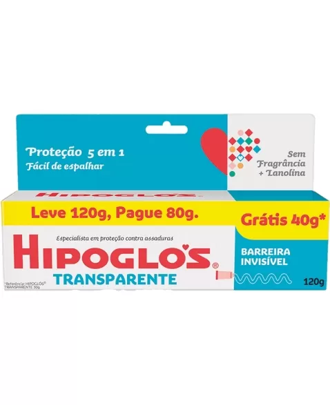 CREME P/ASSADURA HIPOGLOS TRANSPARENTE LEVE 120G PAGUE 80G