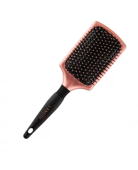ESCOVA PARA CABELO LANOSSI BRONZE RAQUETE QUADRADA C/1 UNIDADE (LS0001)