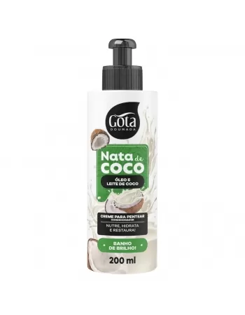 CREME PARA PENTEAR GOTA DOURADA SEM ENXÁGUE NATA DE COCO 200ML