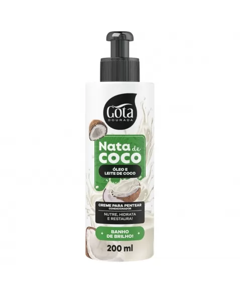 CREME PARA PENTEAR GOTA DOURADA SEM ENXÁGUE NATA DE COCO 200ML