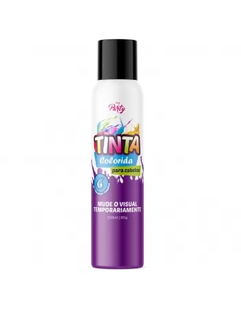 TINTA COLORIDA PARA CABELOS MY PARTY AEROSSOL PRETO 150ML / 85GR