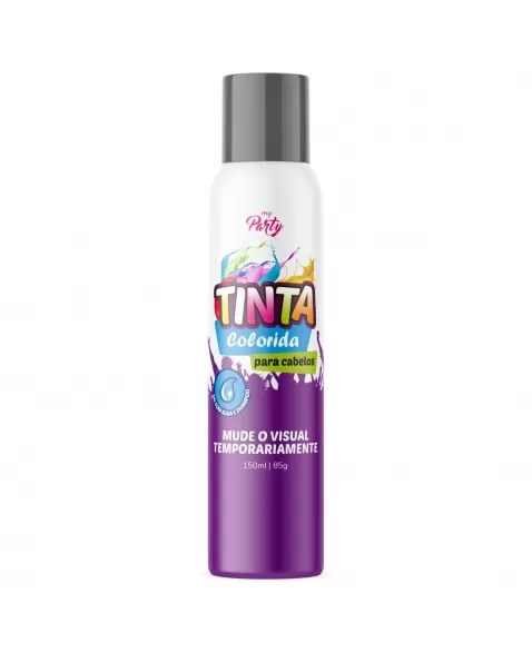 TINTA COLORIDA PARA CABELOS MY PARTY AEROSSOL PRATA 150ML / 85GR
