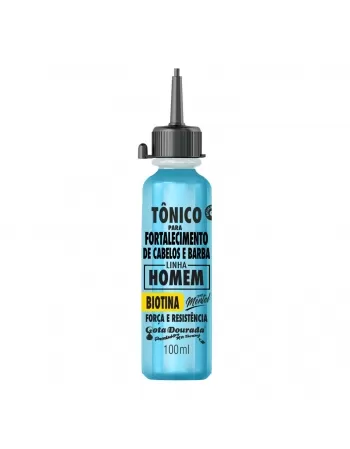 TÔNICO CAPILAR GOTA DOURADA FORTALECIMENTO HOMEM CAB. E BARBA 100ML
