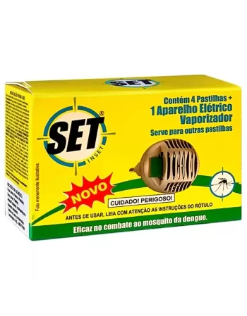 CONJUNTO SET INSET APARELHO ELÉTRICO VAPORIZADOR COM 4 PASTILHAS