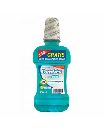 ENXAGUATÓRIO BUCAL DENTICS COOL MINT LEVE 500ML PAGUE 350ML