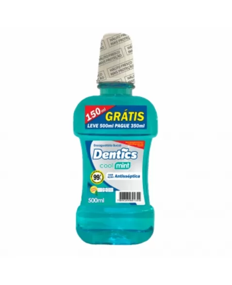 ENXAGUATÓRIO BUCAL DENTICS COOL MINT LEVE 500ML PAGUE 350ML