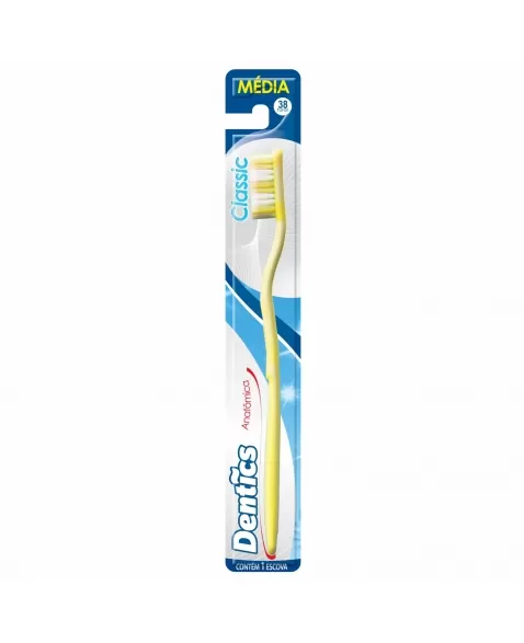 ESCOVA DENTAL DENTICS CLASSIC ANATÔMICA MÉDIA C/1 UNIDADE