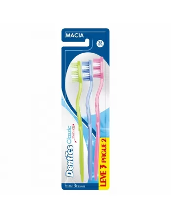 ESCOVA DENTAL DENTICS CLASSIC ANATÔMICA MACIA LEVE 3 PAGUE 2