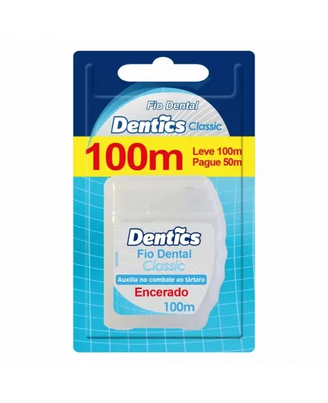FIO DENTAL DENTICS CLASSIC LEVE 100M PAGUE 50M