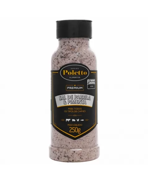 SAL DE PARRILLA & PIMENTA POLETTO 250G