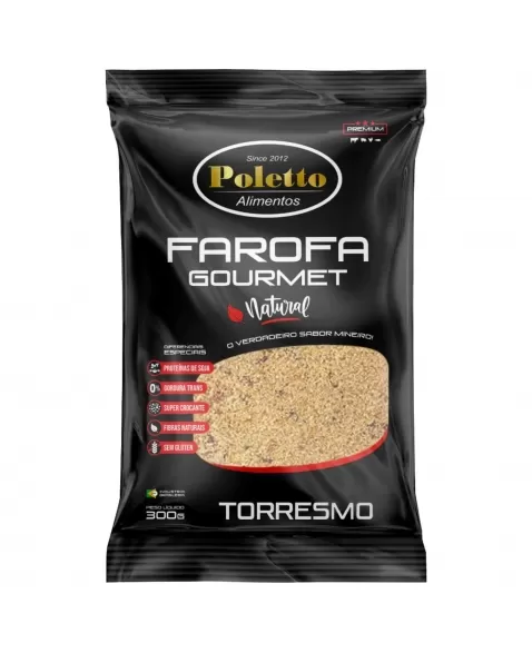 FAROFA POLETTO GOURMET SABOR TORRESMO 300G