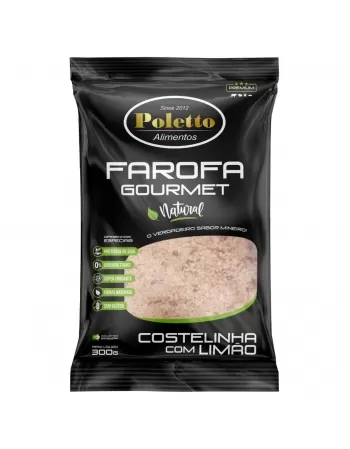 FAROFA POLETTO GOURMET SABOR COSTELINHA COM LIMÃO 300G