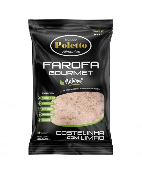 FAROFA POLETTO GOURMET SABOR COSTELINHA COM LIMÃO 300G