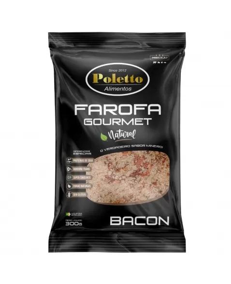 FAROFA POLETTO GOURMET SABOR BACON 300G
