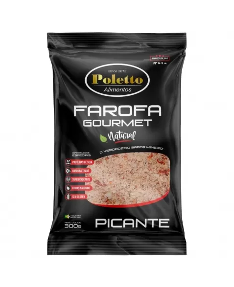 FAROFA POLETTO GOURMET SABOR PICANTE 300G