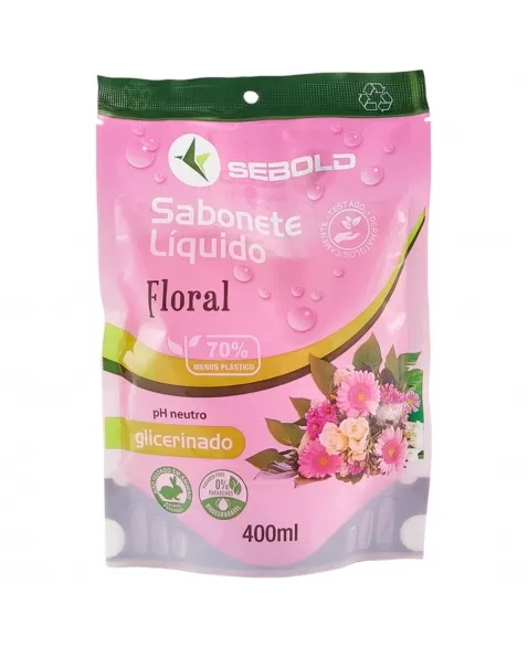 SABONETE LÍQUIDO SEBOLD FLORAL 400ML (REFIL)