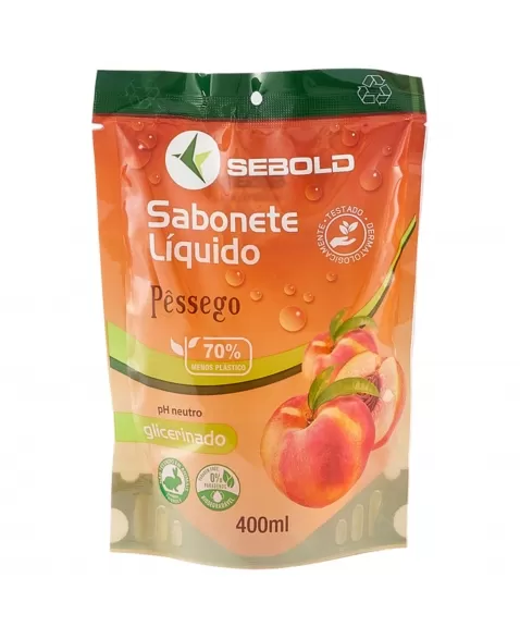 SABONETE LÍQUIDO SEBOLD PÊSSEGO 400ML (REFIL)