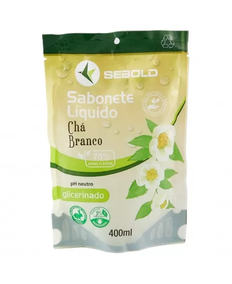 SABONETE LÍQUIDO SEBOLD CHÁ BRANCO 400ML (REFIL)