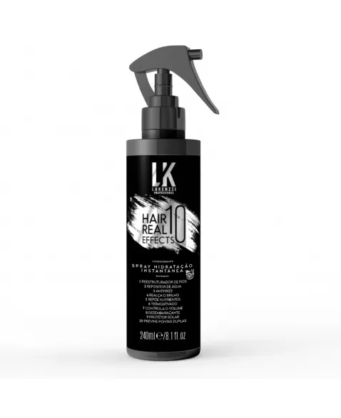 SPRAY HIDRATAÇÃO INSTANTÂNEA HAIR REAL 10 EFFECTS LOKENZZI 240ML