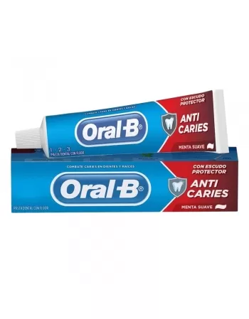 CREME DENTAL COM FLÚOR ORAL-B ANTI CÁRIES MENTA SUAVE 70G