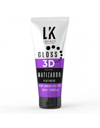 CONDICIONANTE GLOSS 3D MATIZADOR PLATINADO LOKENZZI 180ML
