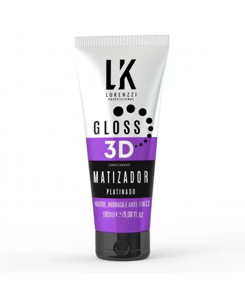 CONDICIONANTE GLOSS 3D MATIZADOR PLATINADO LOKENZZI 180ML