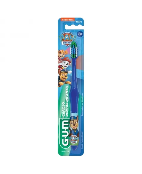 ESCOVA DENTAL INFANTIL G.U.M PATRULHA CANINA +3 ANOS CERDAS SUAVE C/1 UNIDADE