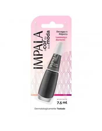 ESMALTE PARA UNHAS IMPALA BLISTER PRETO CREMOSO 7,5ML