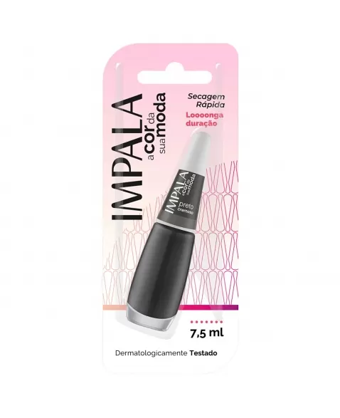 ESMALTE PARA UNHAS IMPALA BLISTER PRETO CREMOSO 7,5ML