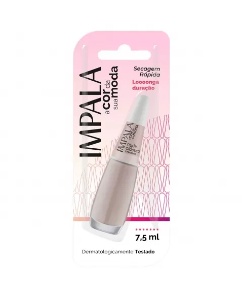 ESMALTE PARA UNHAS IMPALA BLISTER NUDE CLÁSSICO CREMOSO 7,5ML